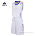 Nouvelle sublimation de la sublimation en jersey de basket-ball blanc